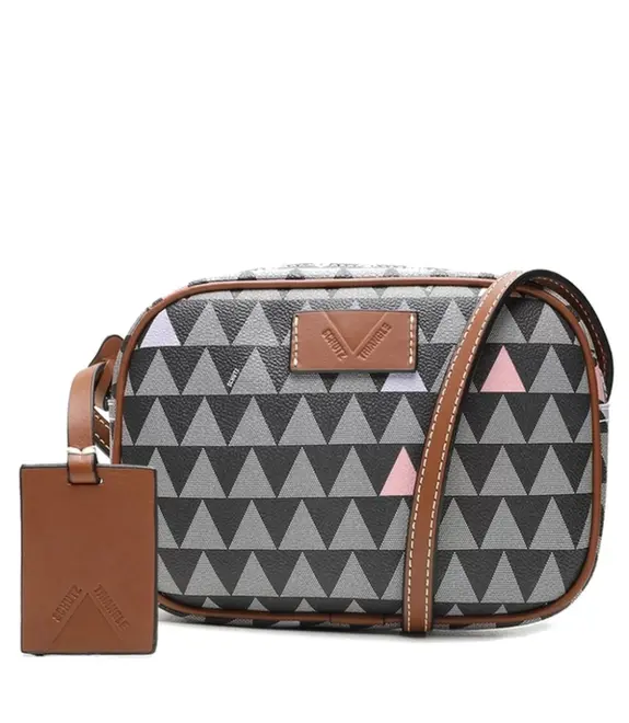 BOLSA MÉDIA KATE NEW TRIANGLE SCHUTZ MARROM