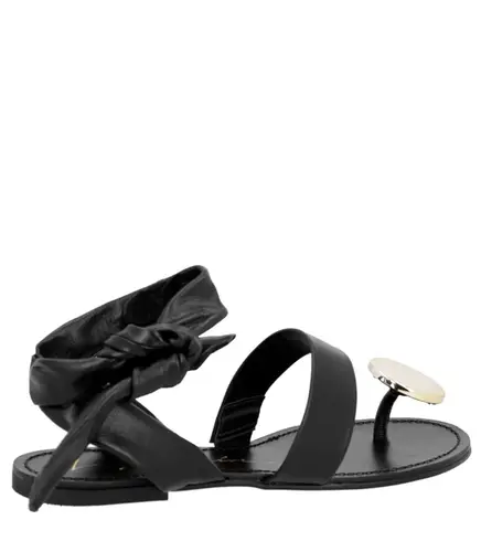 SANDÁLIA RASTEIRA TOE RING LUIZA BARCELOS PRETO
