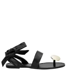 SANDÁLIA RASTEIRA TOE RING LUIZA BARCELOS PRETO