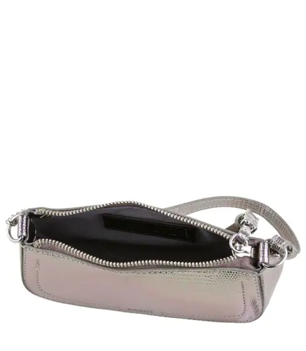 BOLSA PEQUENA CROCO TINA SCHUTZ PRATA