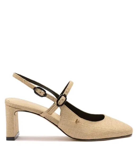 SCARPIN SALTO MÉDIO SLINGBACK GEORGINA LARROUDÉ BEGE