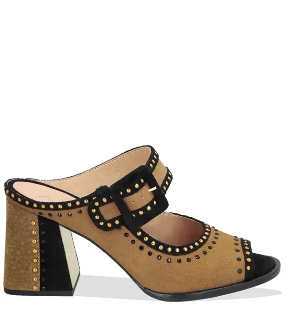 SANDÁLA SALTO ALTO PEEP TOE LUIZA BARCELOS BEGE