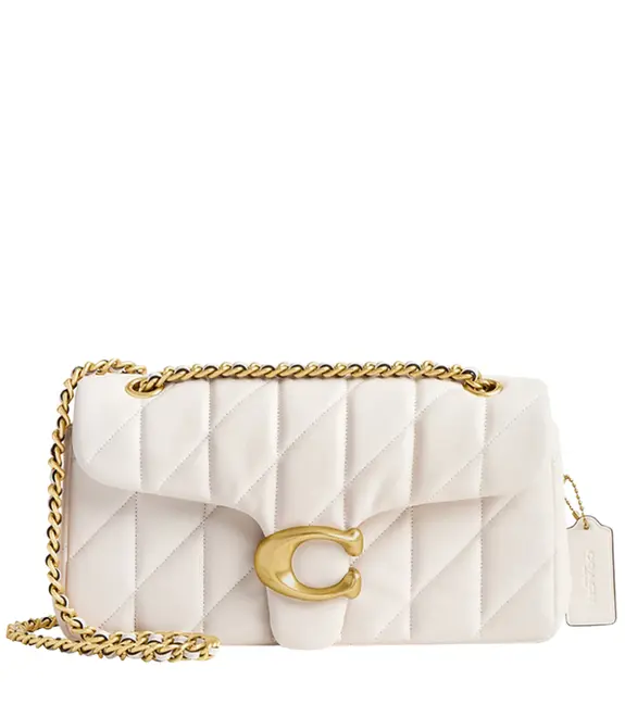 BOLSA COACH NEW YORK TABBY SHOULDER 26 WITH QUILTING BRANCO