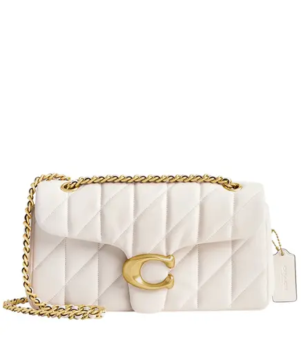 BOLSA COACH NEW YORK TABBY SHOULDER 26 WITH QUILTING BRANCO
