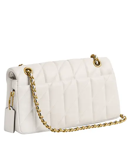 BOLSA COACH NEW YORK TABBY SHOULDER 26 WITH QUILTING BRANCO