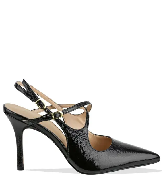 SCARPIN SALTO ALTO SLINGBACK LUIZA BARCELOS PRETO