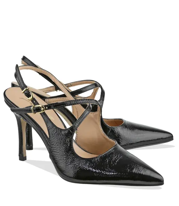 SCARPIN SALTO ALTO SLINGBACK LUIZA BARCELOS PRETO