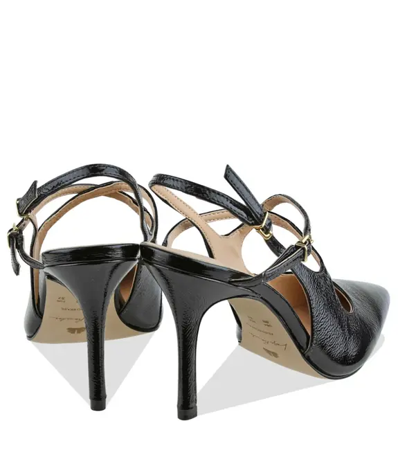 SCARPIN SALTO ALTO SLINGBACK LUIZA BARCELOS PRETO