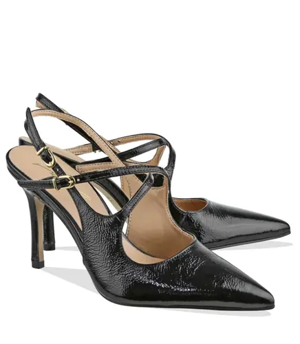 SCARPIN SALTO ALTO SLINGBACK LUIZA BARCELOS PRETO