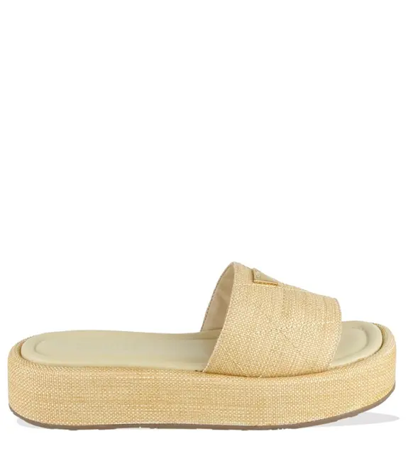 SANDÁLIA SALTO BAIXO FLATFORM  SCHUTZ BEGE