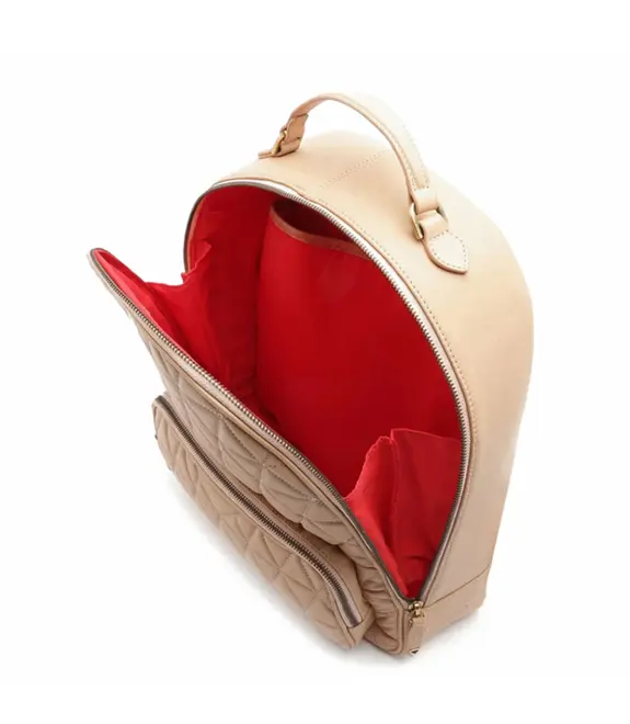 MOCHILA MATELASSÊ SCHUTZ BEGE