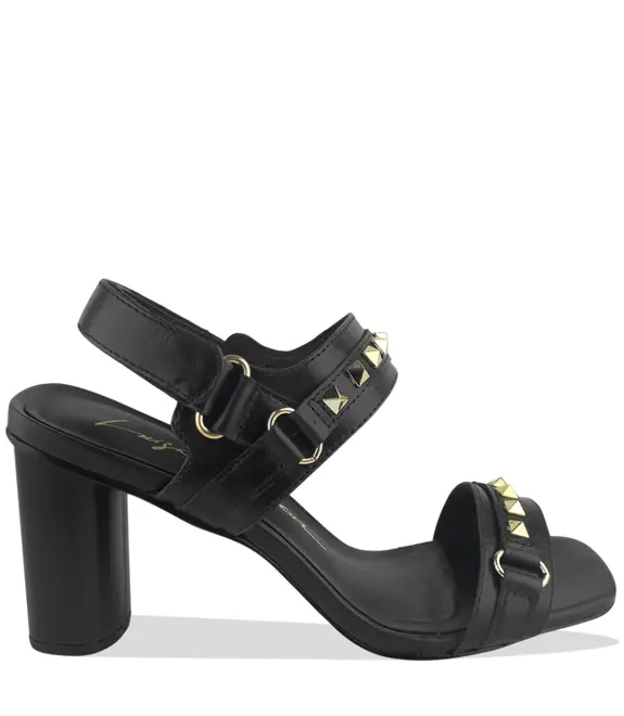 SANDÁLIA SALTO MÉDIO LUIZA BARCELOS PRETO