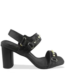 SANDÁLIA SALTO MÉDIO LUIZA BARCELOS PRETO
