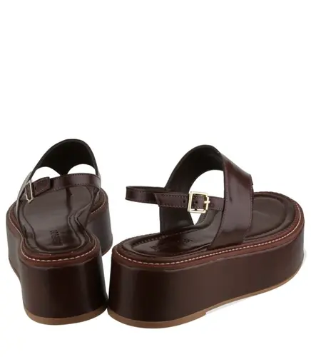 SANDÁLIA FLATFORM SALTO MÉDIO BENTANA MARROM