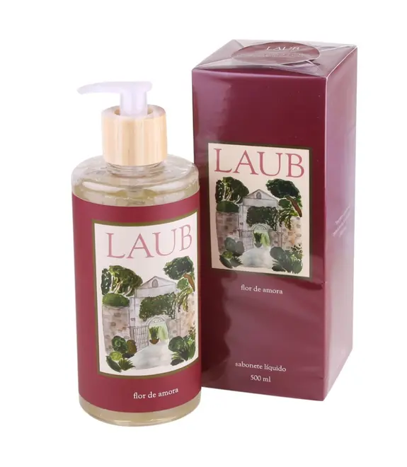 SABONETE LÍQUIDO FLOR DE AMORA LAUB VINHO