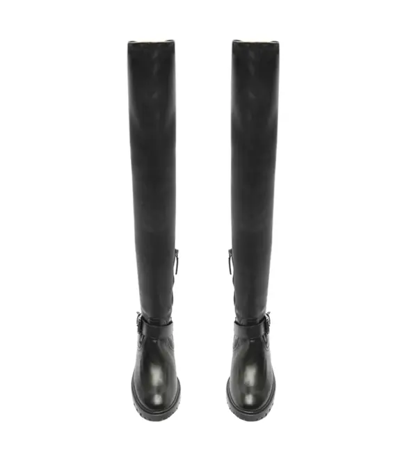 BOTA OVER THE KNEE TRATORADA SALTO BAIXO SCHUTZ PRETO