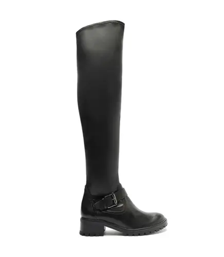 BOTA OVER THE KNEE TRATORADA SALTO BAIXO SCHUTZ PRETO