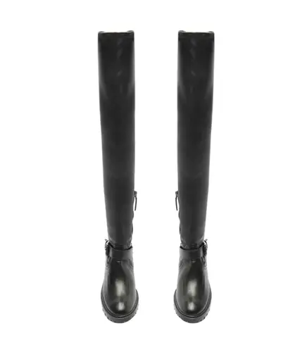 BOTA OVER THE KNEE TRATORADA SALTO BAIXO SCHUTZ PRETO