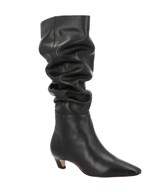 BOTA SALTO BAIXO SLOUCH LUIZA BARCELOS PRETO