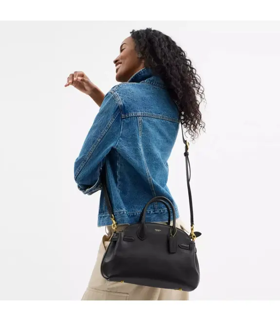 BOLSA COACH NEW YORK SOFT EMPIRE CARRYALL 28 PRETO