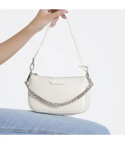 BOLSA CROSSBODY EMMY SNAKE SCHUTZ BRANCO