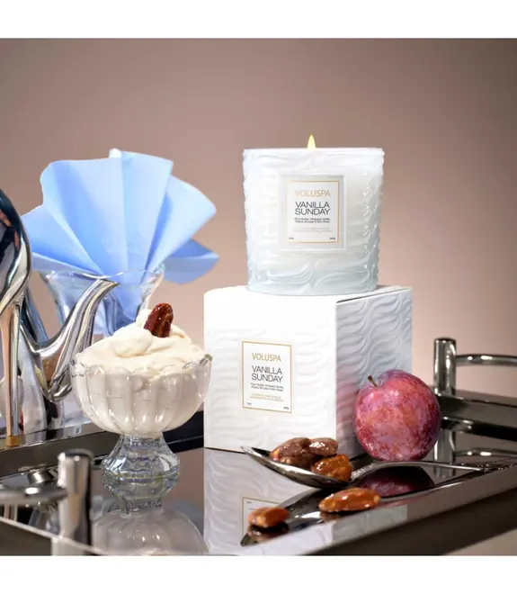 VELA AROMÁTICA COPO VIDRO CLÁSSICO 60H VANILLA SUNDAY VOLUSPA