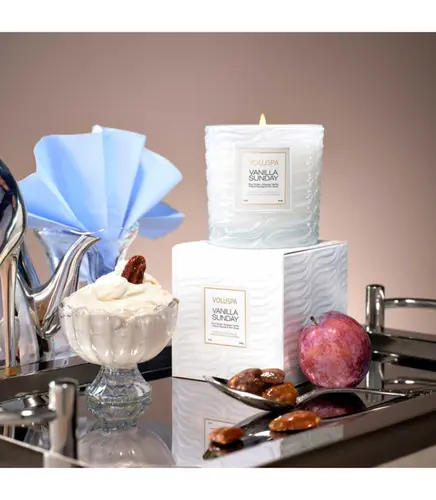 VELA AROMÁTICA COPO VIDRO CLÁSSICO 60H VANILLA SUNDAY VOLUSPA