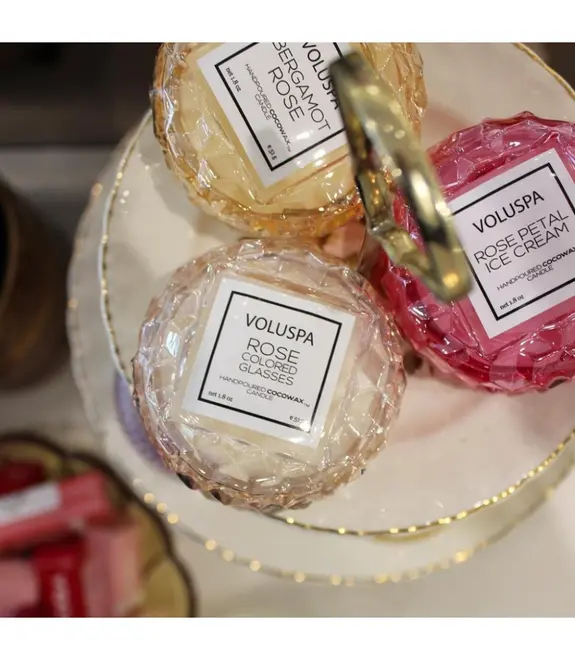 MINI VELA AROMÁTICA MACARON 15H ROSE PETAL ICE CREAM VOLUSPA
