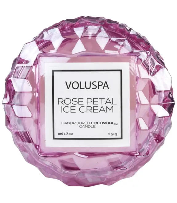 MINI VELA AROMÁTICA MACARON 15H ROSE PETAL ICE CREAM VOLUSPA