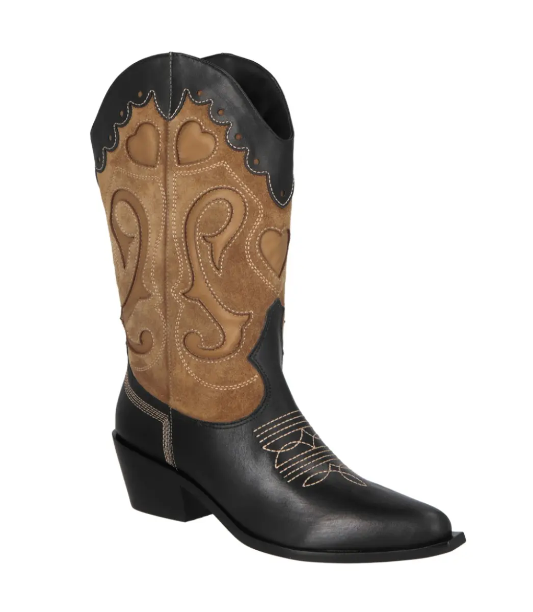 BOTA WESTERN SALTO MÉDIO LUIZA BARCELOS PRETO