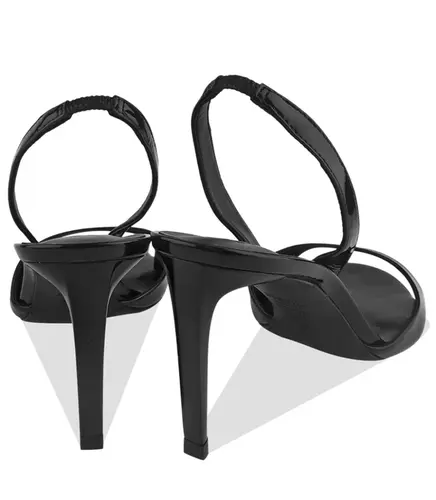 SANDÁLIA SALTO MÉDIO SCARLETT SLING MID SCHUTZ PRETO