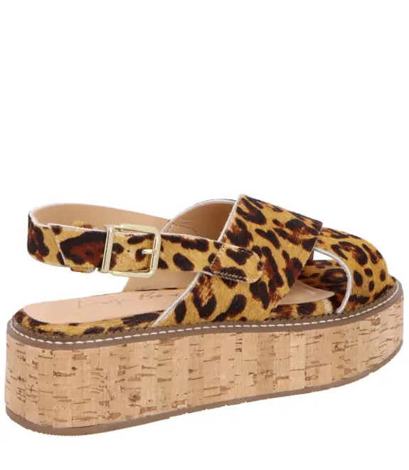 SANDÁLIA SALTO MÉDIO FLATFORM LUIZA BARCELOS ANIMAL PRINT