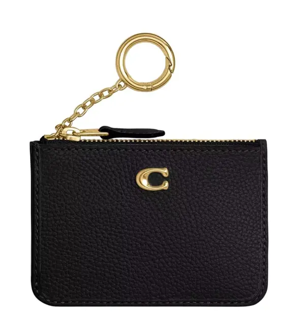 PORTA CARTÕES COACH NEW YORK ESSENTIALS MINI ID PRETO