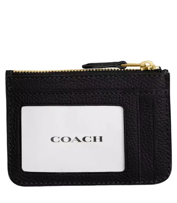 PORTA CARTÕES COACH NEW YORK ESSENTIALS MINI ID PRETO