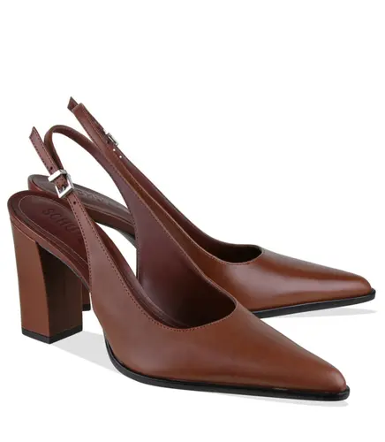 SCARPIN SALTO ALTO ELEANOR SCHUTZ MARROM