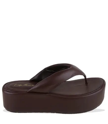 SANDÁLIA FLATFORM SALTO MÉDIO LUIZA BARCELOS MARROM