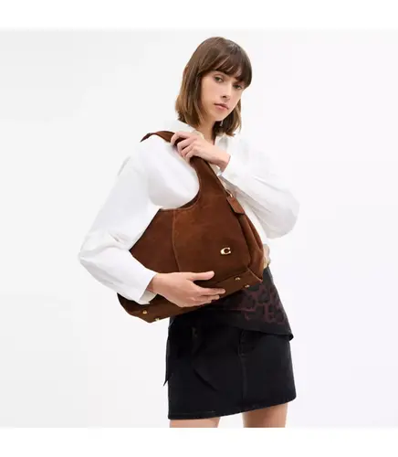 BOLSA COACH NEW YORK LANA SHOULDER MARROM