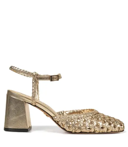 SCARPIN SALTO MÉDIO ISA PAULA TORRES DOURADO