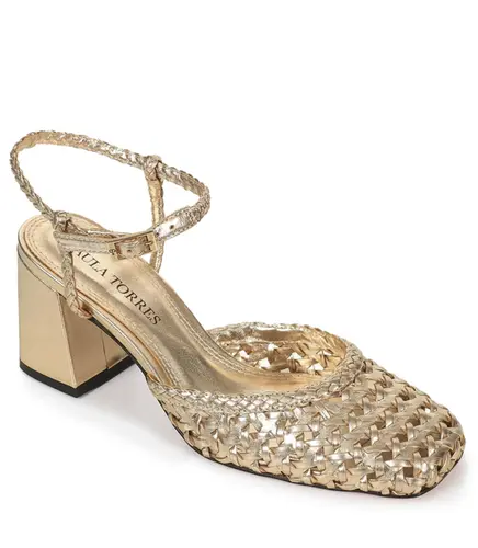 SCARPIN SALTO MÉDIO ISA PAULA TORRES DOURADO