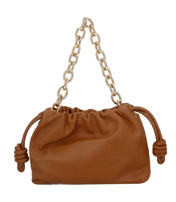 BOLSA PEQUENA SLOUCH LUIZA BARCELOS CARAMELO