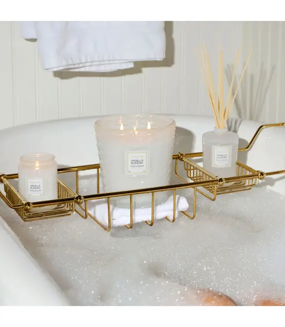 MINI VELA AROMÁTICA POTE VIDRO 50H RELEVO VANILLA SUNDAY VOLUSPA