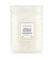 MINI VELA AROMÁTICA POTE VIDRO 50H RELEVO VANILLA SUNDAY VOLUSPA