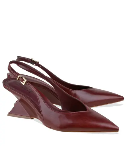 SCARPIN SALTO MÉDIO SLINGBACK ABBIF BUCKLE SCHUTZ VINHO