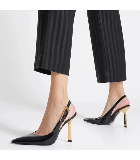 SCARPIN SALTO ALTO SLINGBACK CIARA PUMP SCHUTZ PRETO