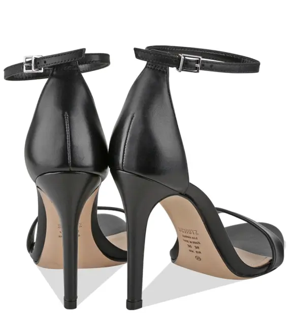 SANDÁLIA SALTO ALTO GISELE SCHUTZ PRETO
