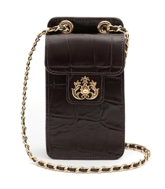 BOLSA POUCH ANNE ISLA MARROM