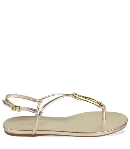 SANDÁLIA RASTEIRA AREZZO DOURADO