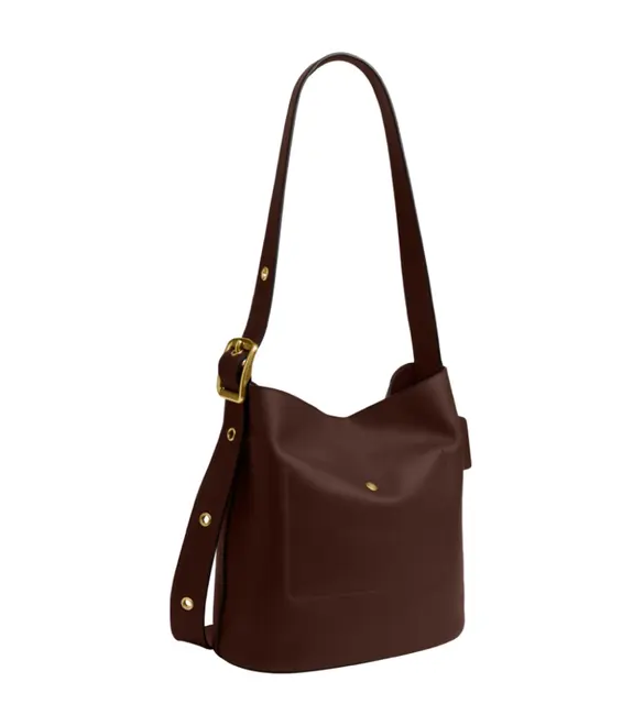 BOLSA COACH NEW YORK BLEECKER BUCKET MARROM