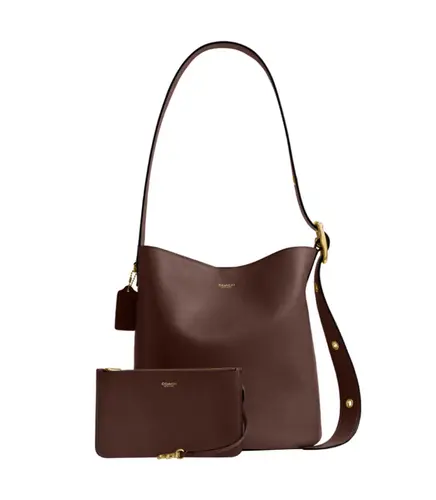 BOLSA COACH NEW YORK BLEECKER BUCKET MARROM