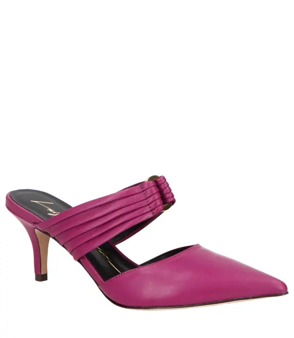 SCARPIN MULE SALTO MÉDIO LUIZA BARCELOS ROXO